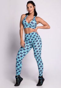 Conjunto fitness suplex estampado colors 