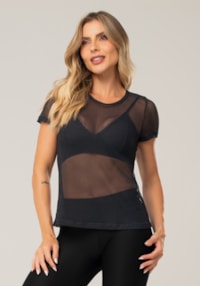 Blusa tela preta básica