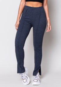 Calça moletom grafite com abertura lateral dlk