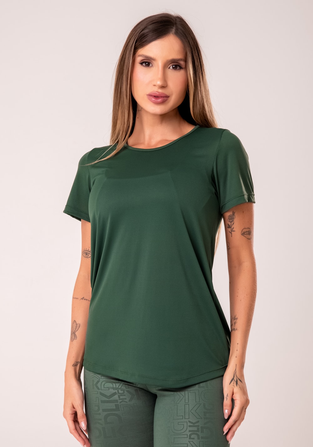 Blusa t-shirt feminina verde reflections