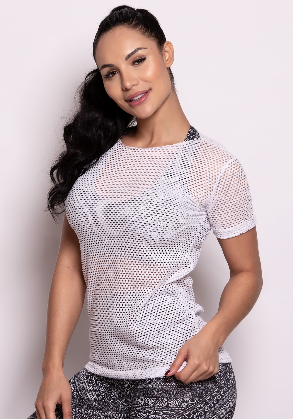 blusa de telinha branca