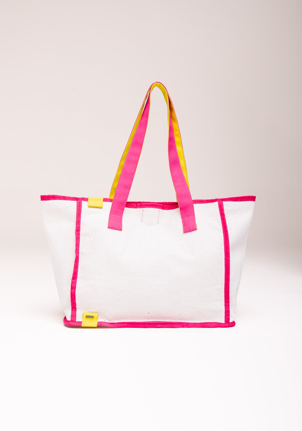 Bolsa de lona off white e rosa al mare dlk