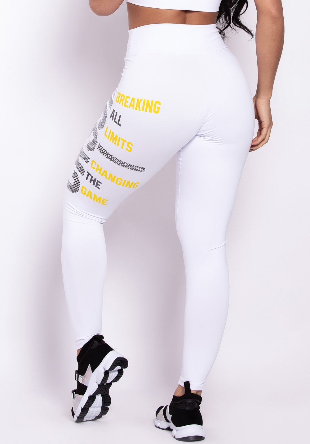 legging fitness branca