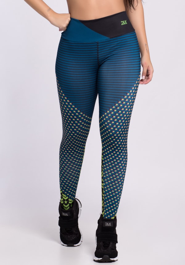 Estampada Calça legging Fitness DLK Modas