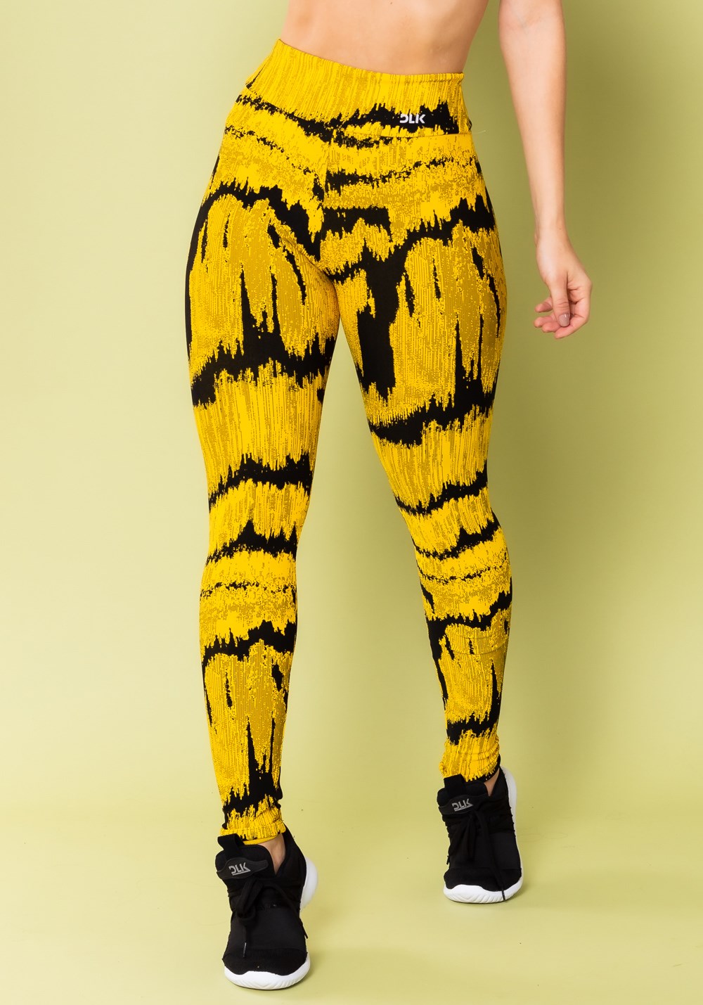 Calça legging energy estampada frequência amarelo