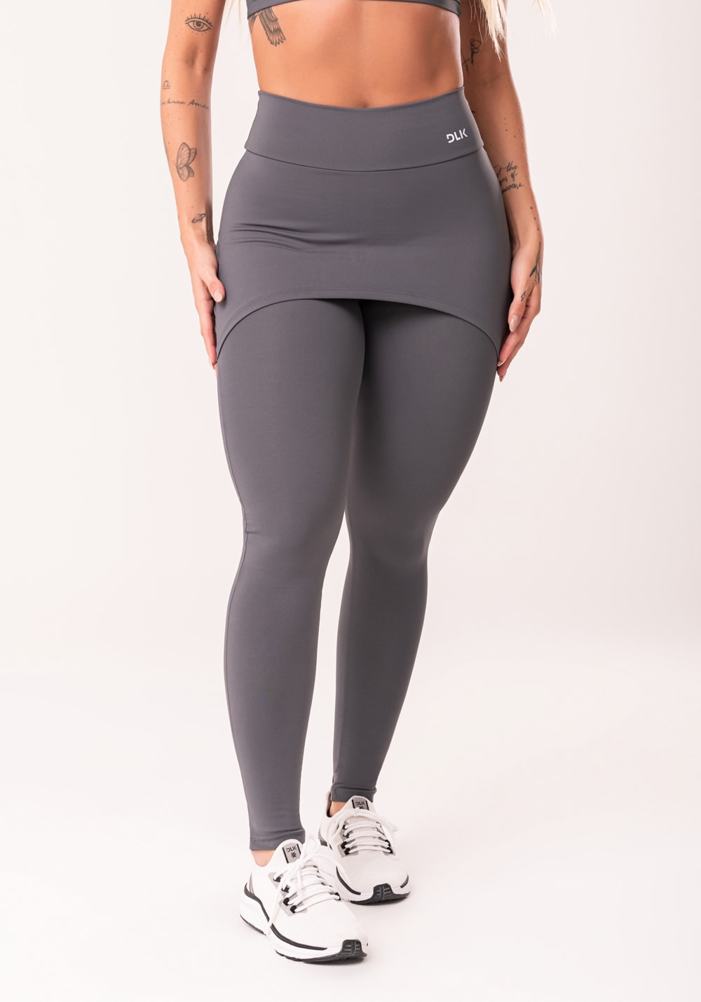 Calça legging grafite com tapa bumbum básica dlk