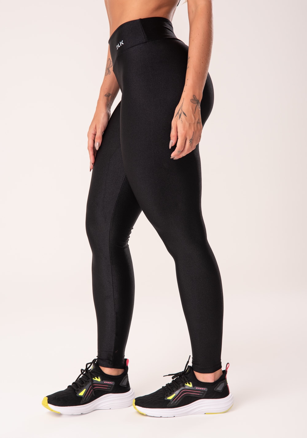 Legging 2024 lurex preta