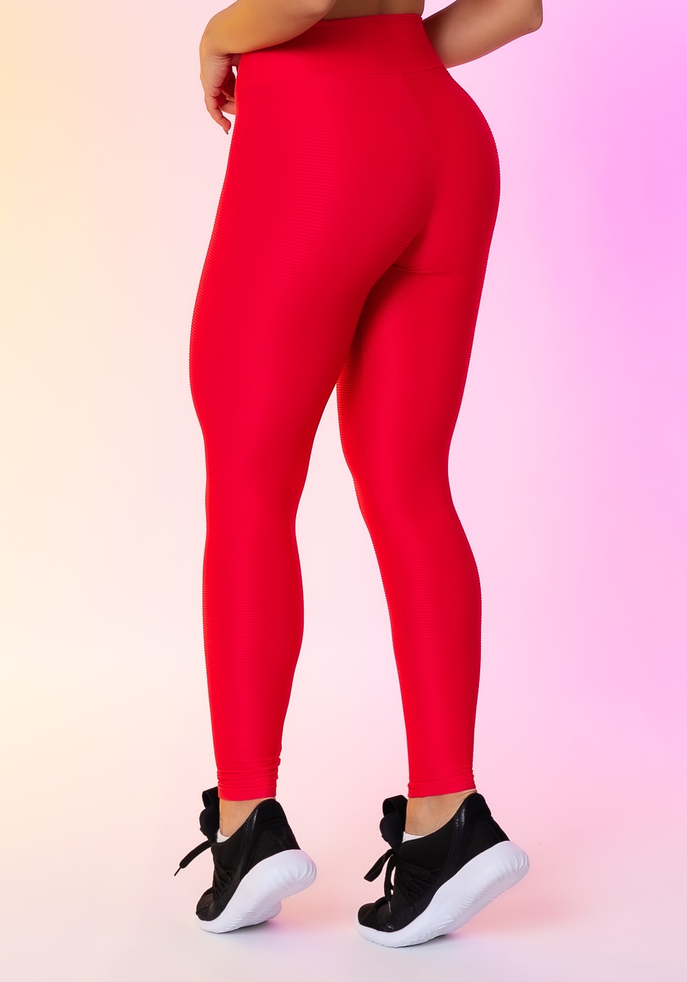 calça legging vermelha