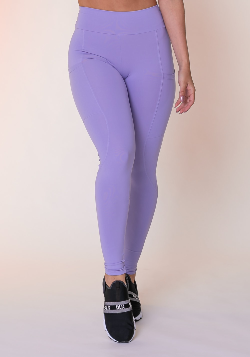 Calça legging lilás com bolso básica - DlkModas
