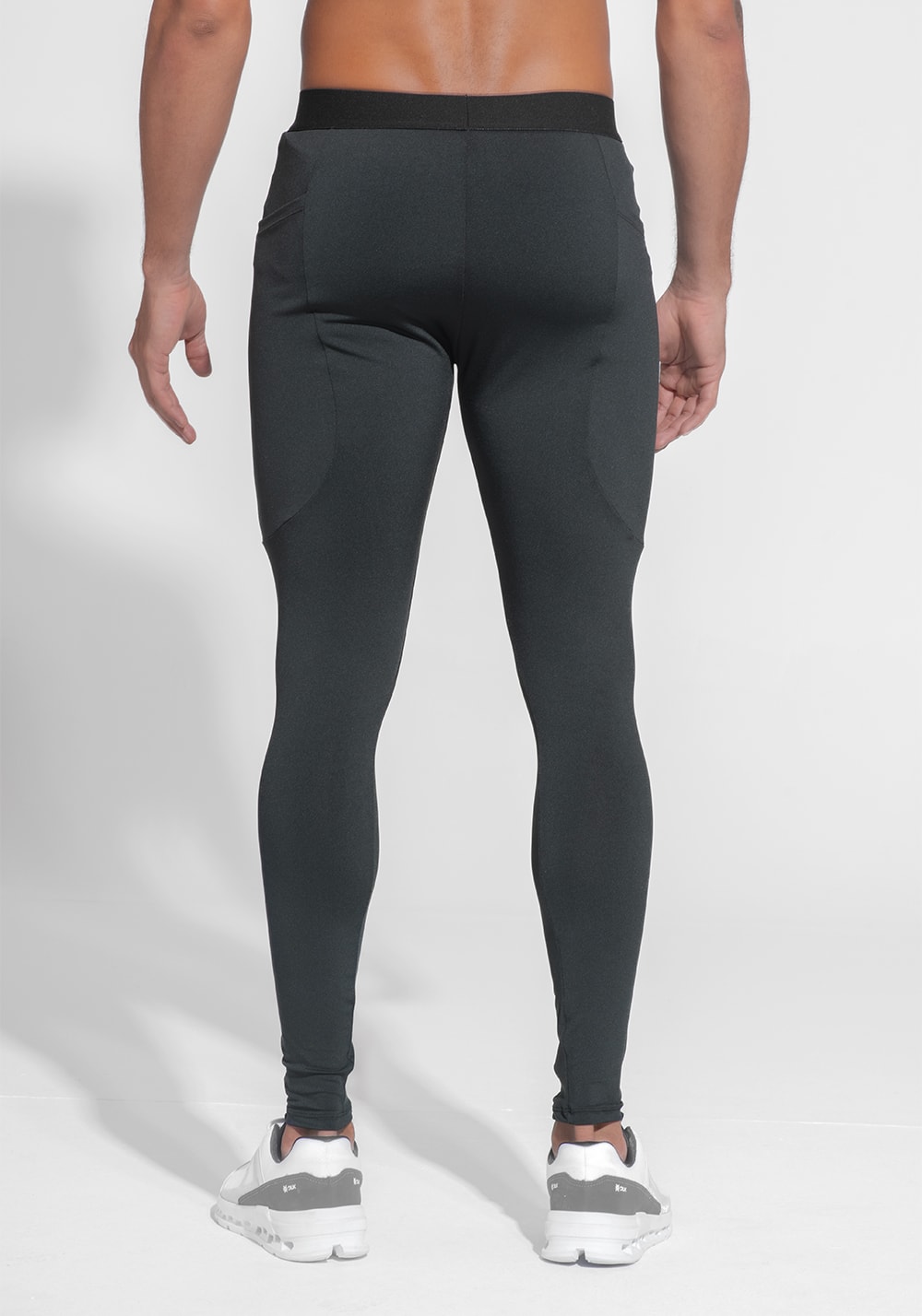 Calça legging masculina segunda pele com bolsos dlk preto