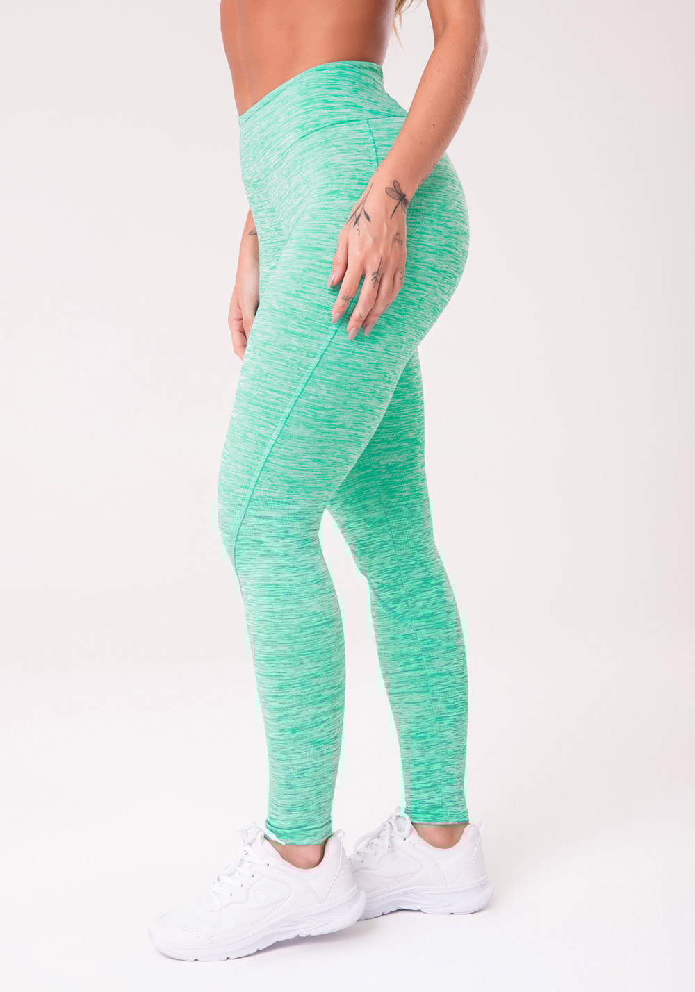 Calça legging nation com bolso no cós verde dlk