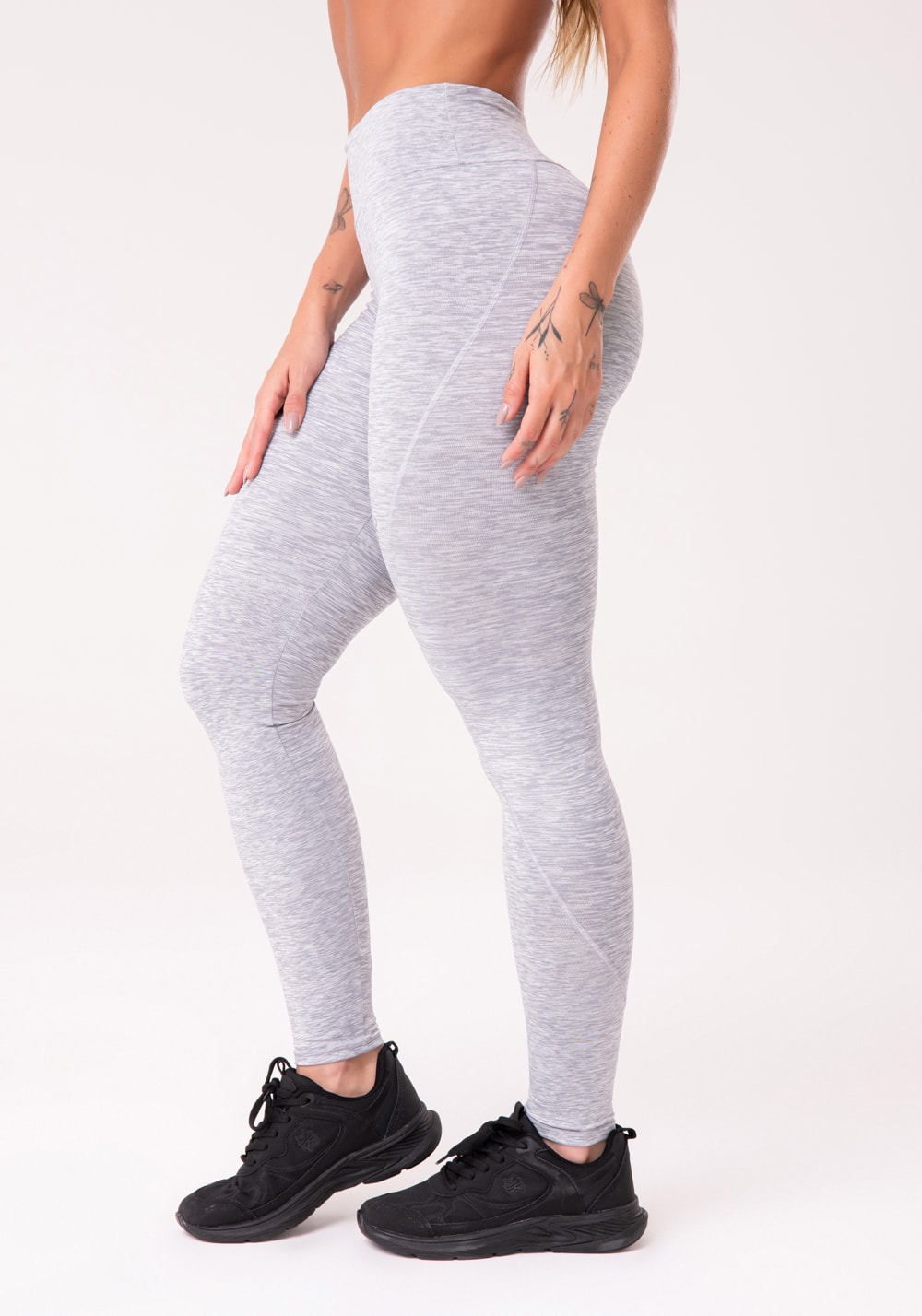 Calça legging nation com cortes cinza