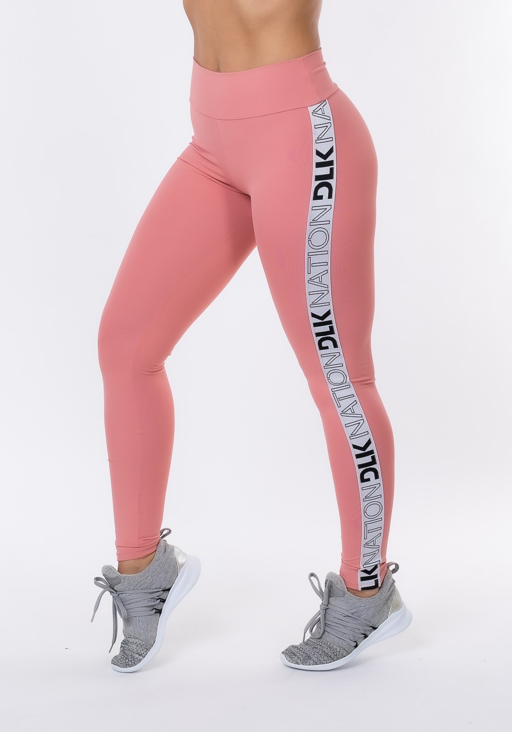 Calça legging nation com elástico lateral rosa - Mega Vitrine Virtual