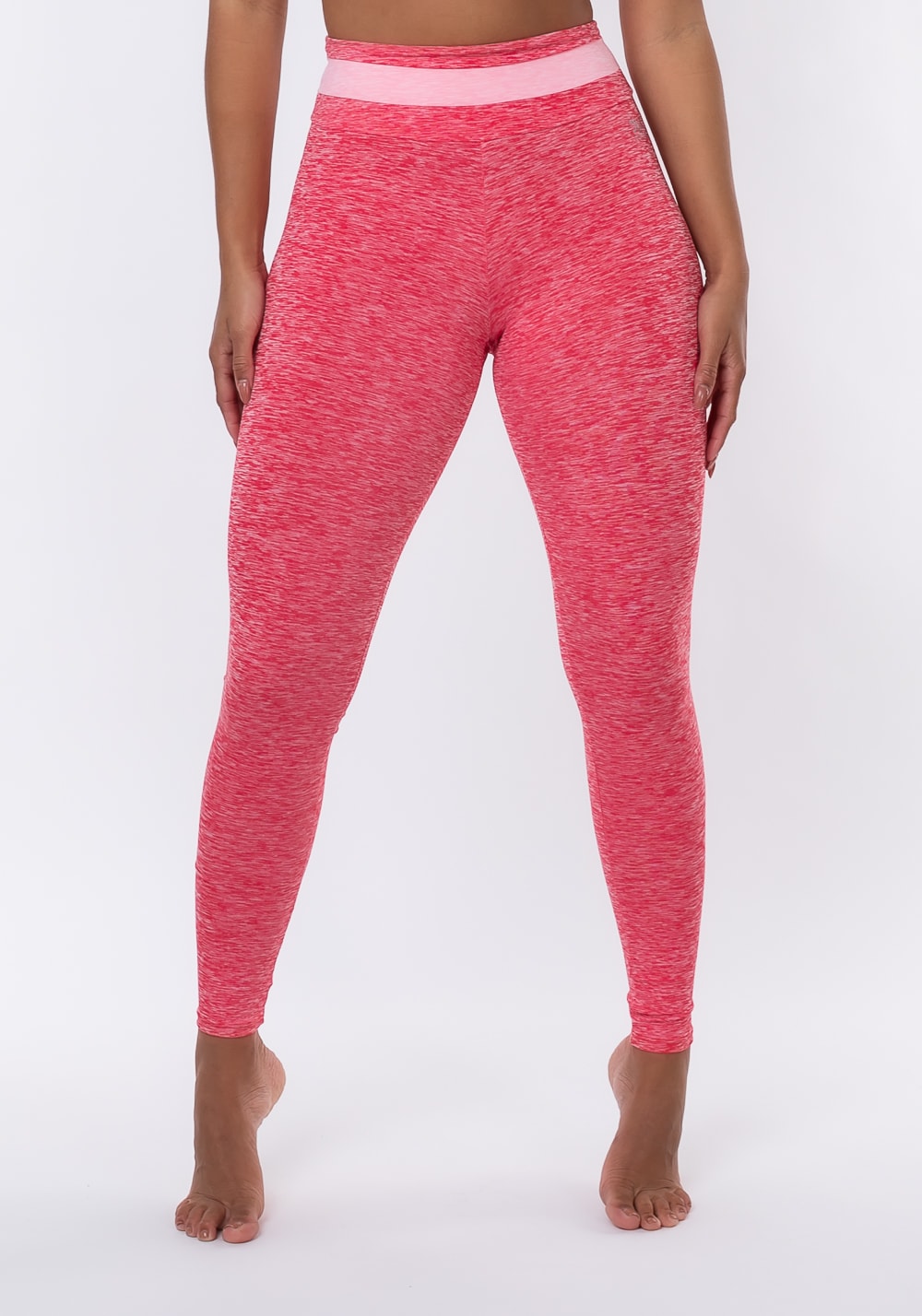 Calça legging nation com recorte no cós rosa