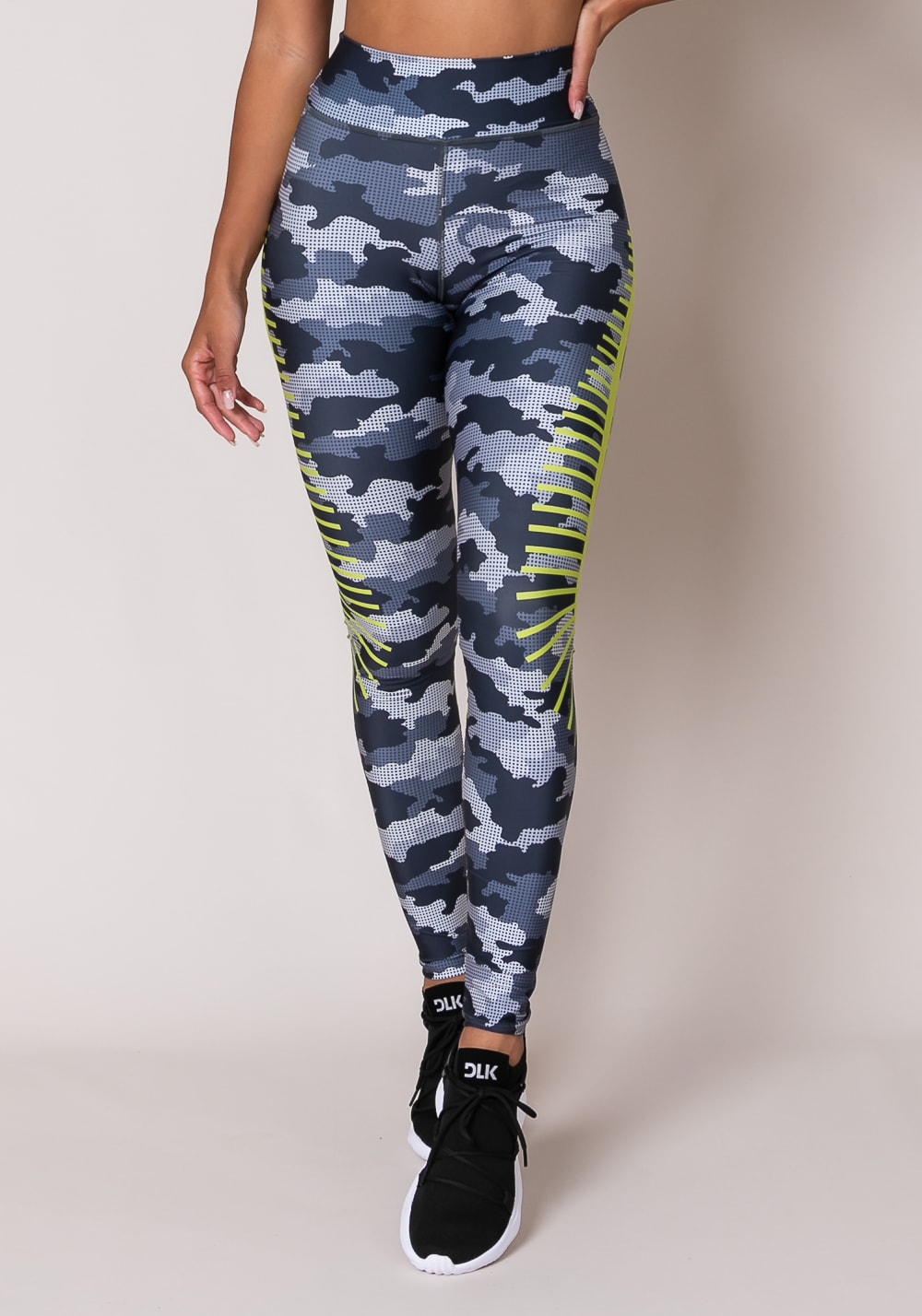 Calça legging printed camuflado amarelo - DlkModas