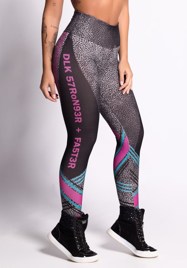 Estampada Calça legging Fitness DLK Modas