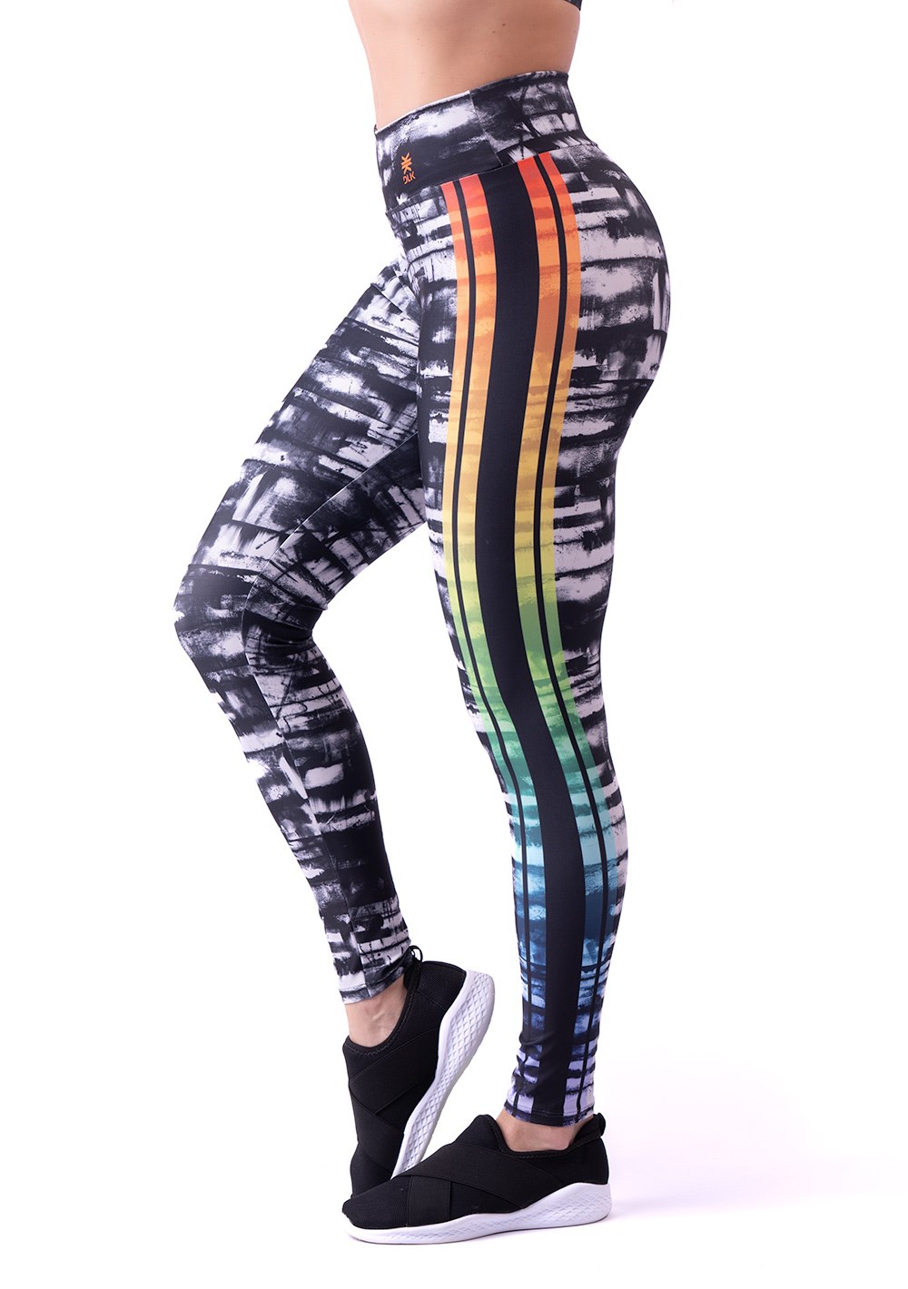 Calça legging printed estampada arco-íris