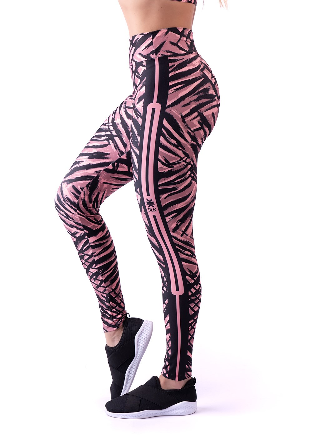 Short fitness feminino com elástico new printed estampado onça localizada