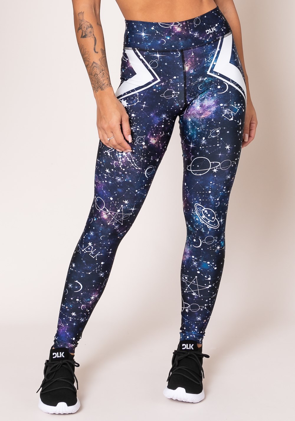 Calça legging printed galáxia