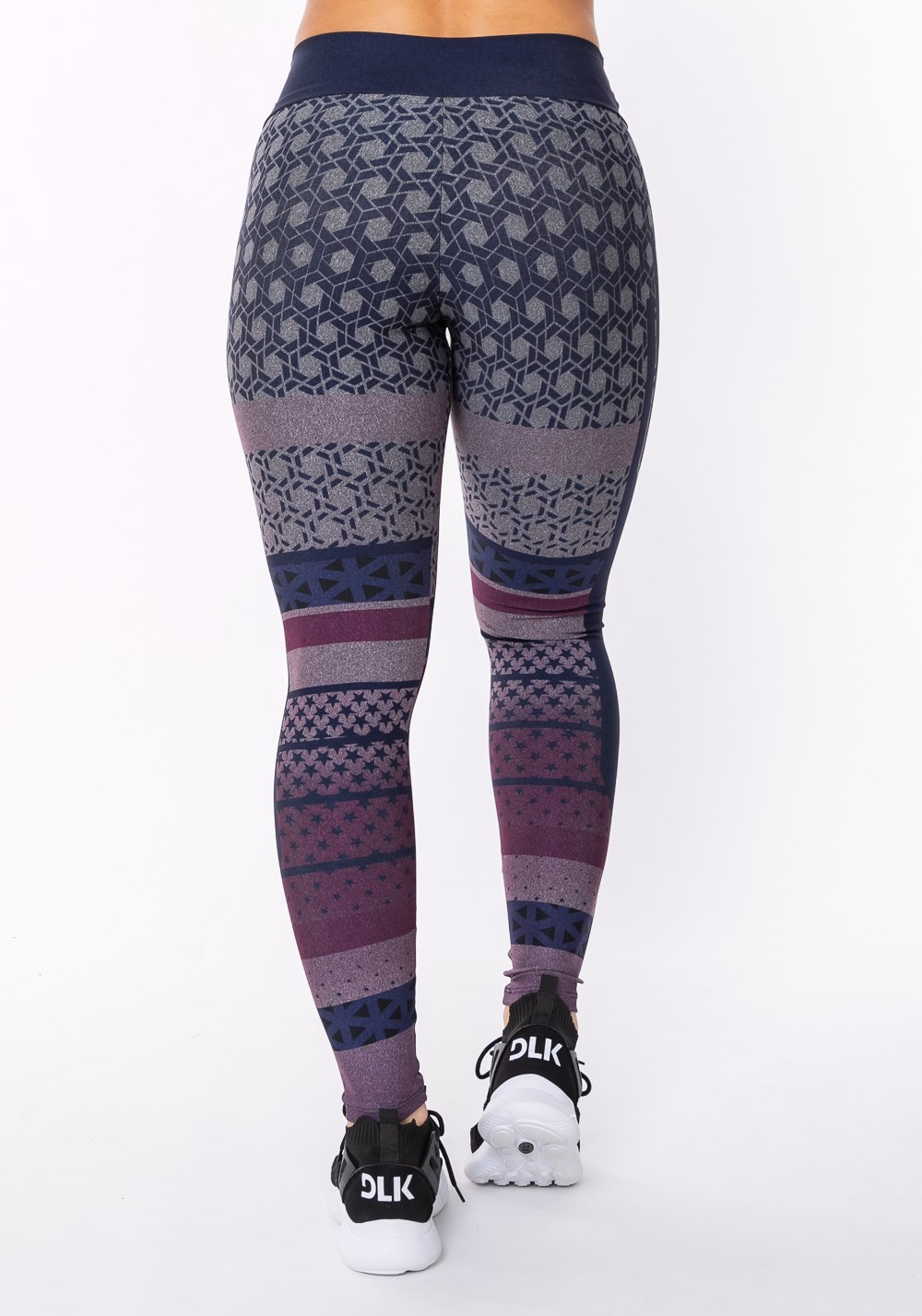 Calça Legging com Elástico Tie Dye (Pink / Preto), Ref: K2695-J