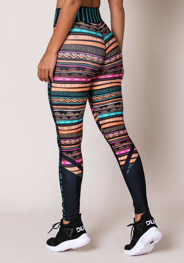 Calça legging printed tribal africa