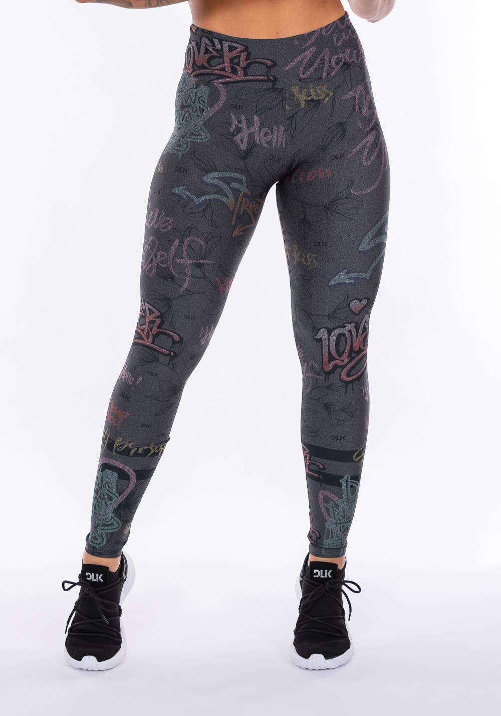 Calça legging sublimada printed grafite