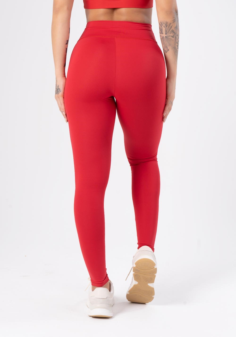 calça legging vermelha