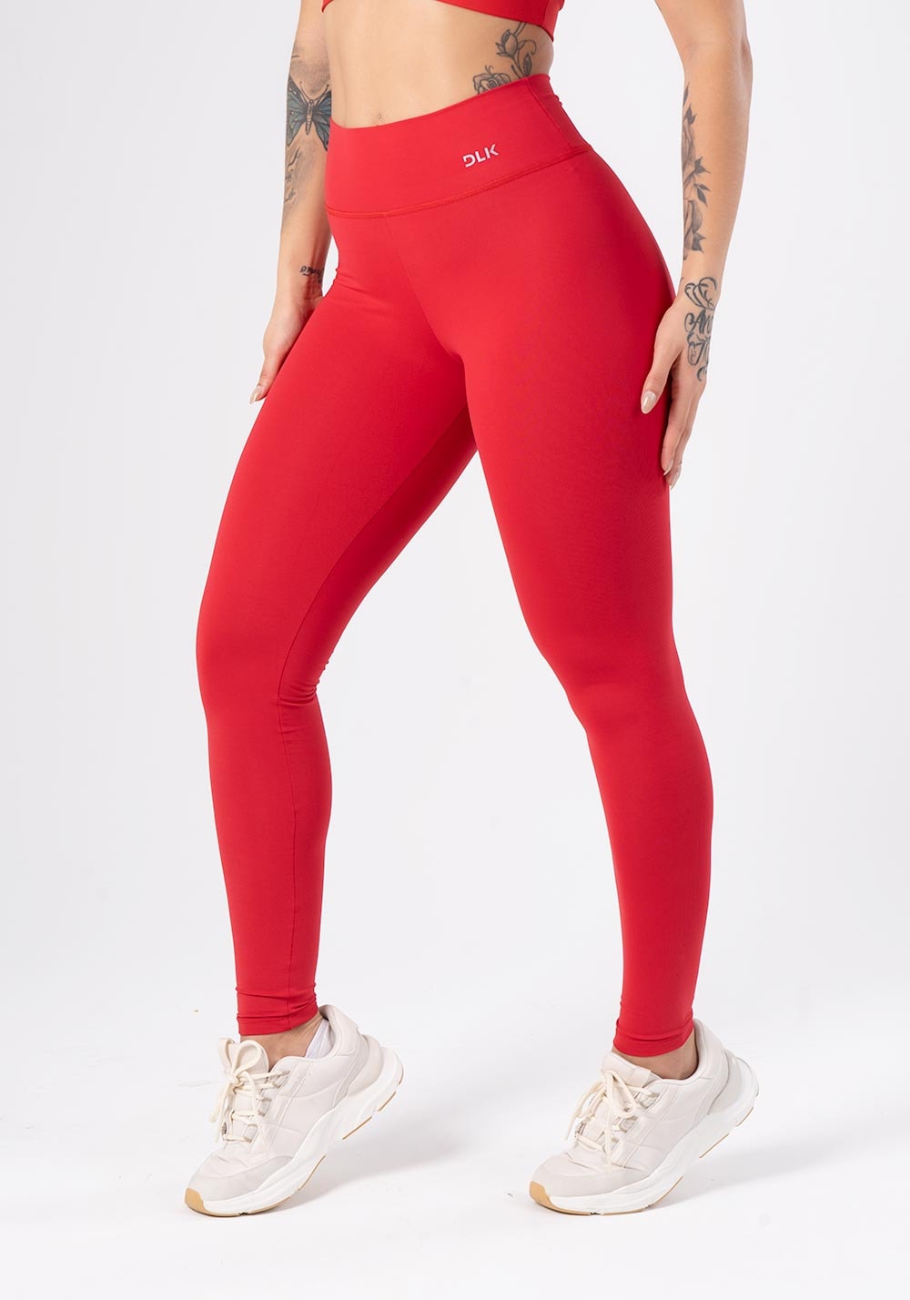 Calça legging vermelha básica