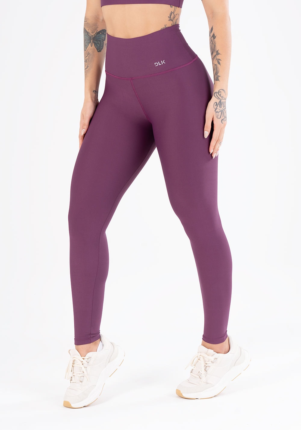Calça legging vinho cintura alta básica