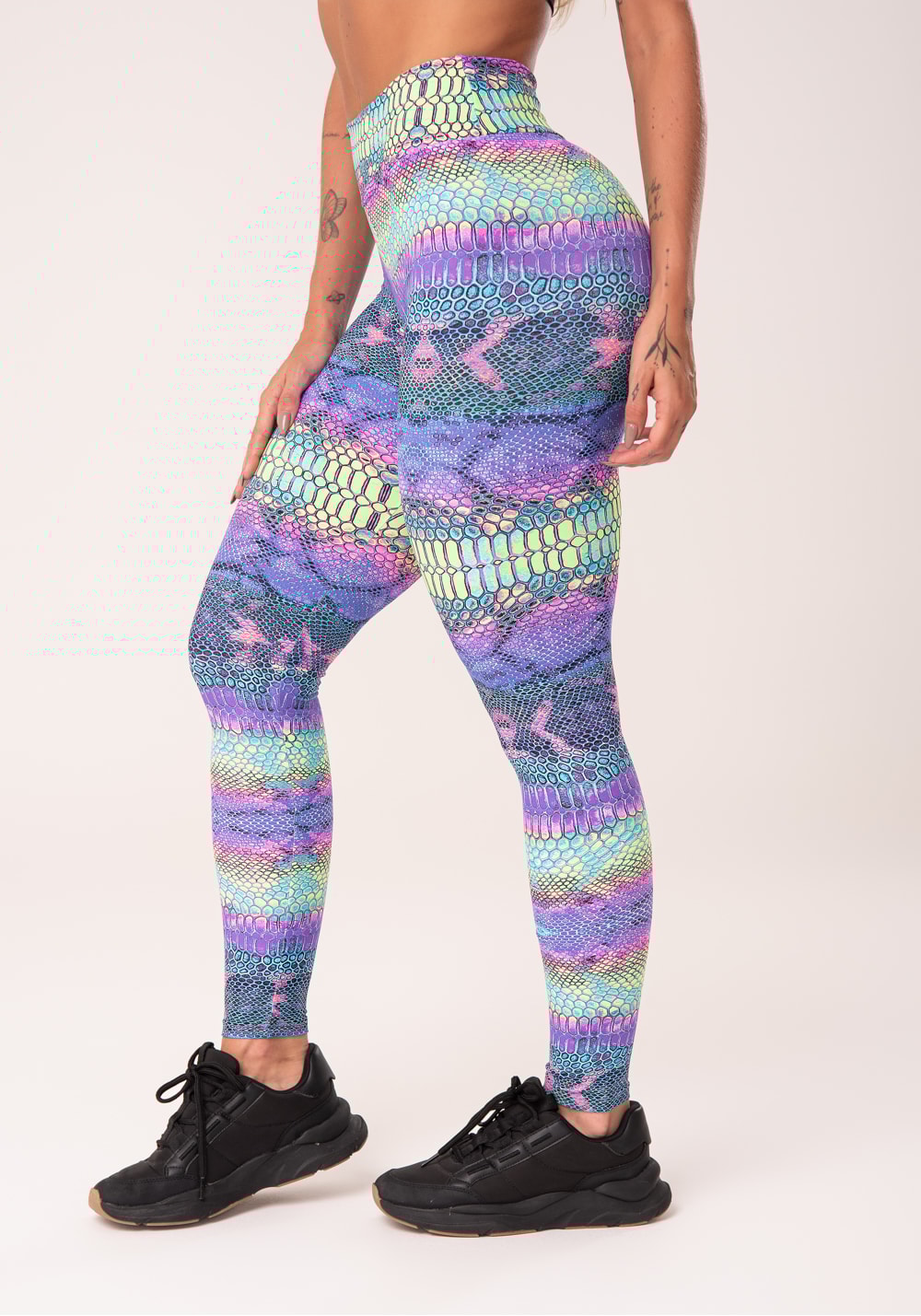Calca Legging Wild Estampada Cobra Colorida Dlkmodas