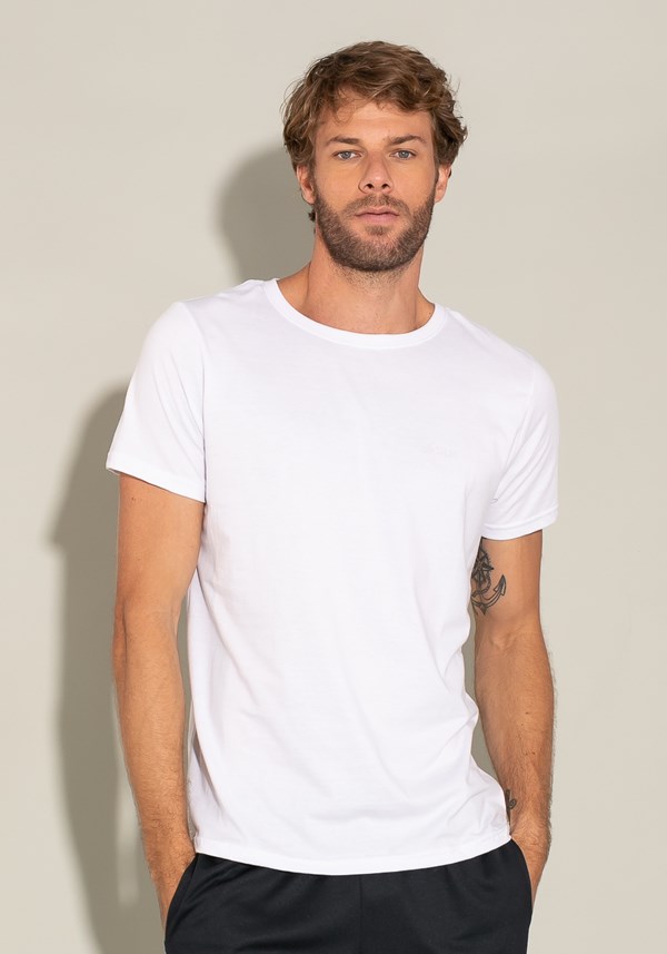Produto Camiseta algodão manga curta for men slim branco
