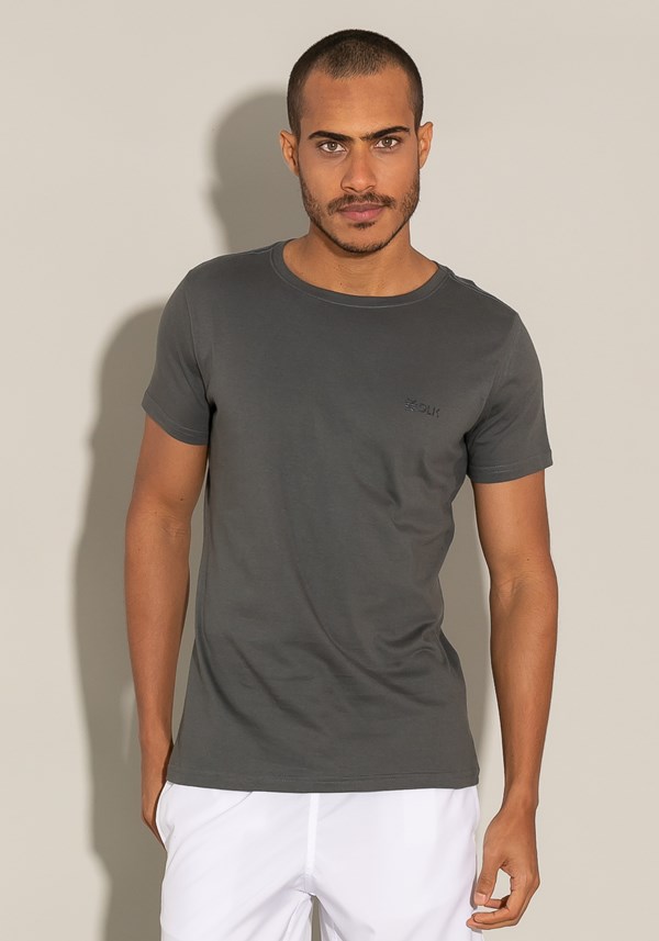 Produto Camiseta algodão manga curta for men super slim grafite