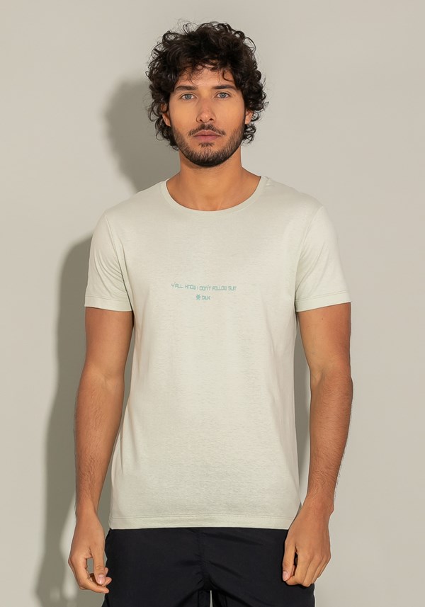 Camiseta manga curta for men slim follow areia