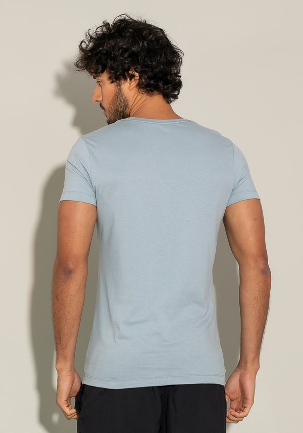 Camiseta manga curta for men slim unbreakable azul acinzentado