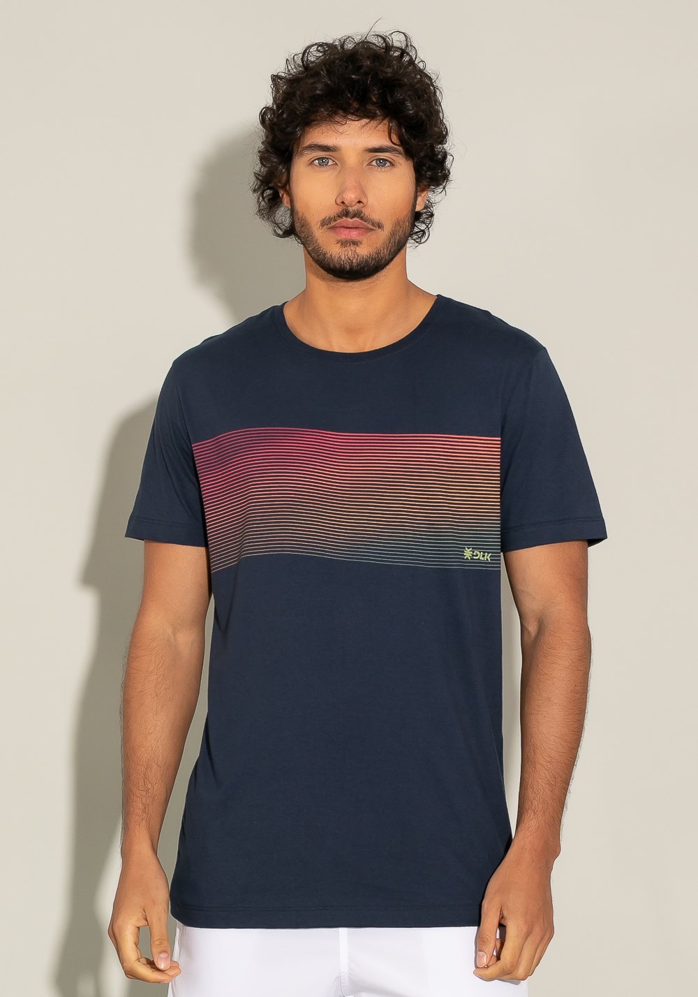 Camiseta manga curta for men wave azul marinho