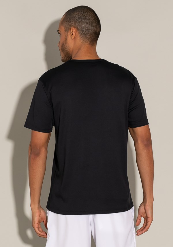 Camiseta poliamida manga curta for men preto
