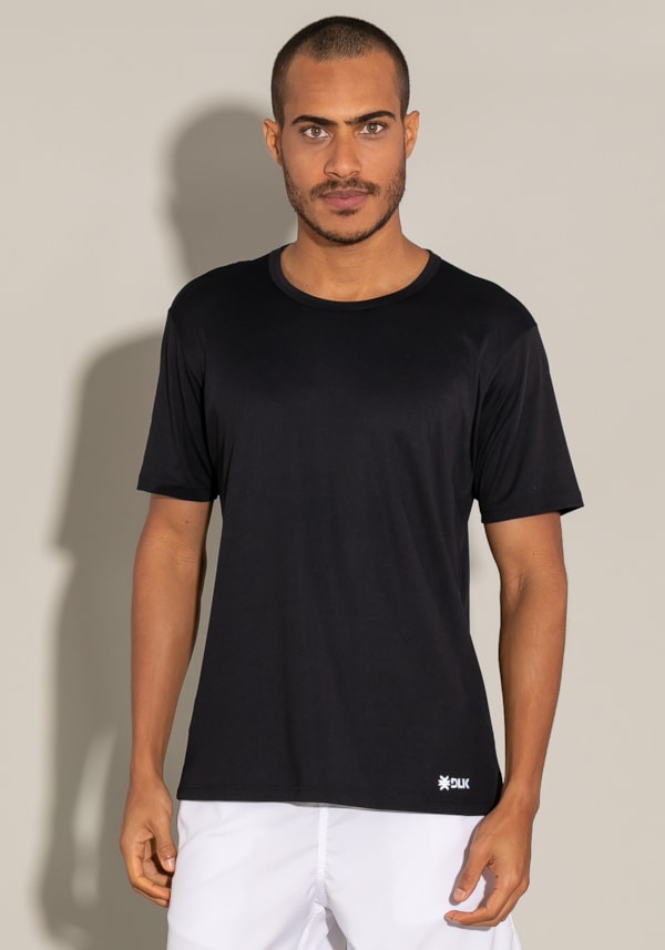 Camiseta poliamida manga curta for men preto