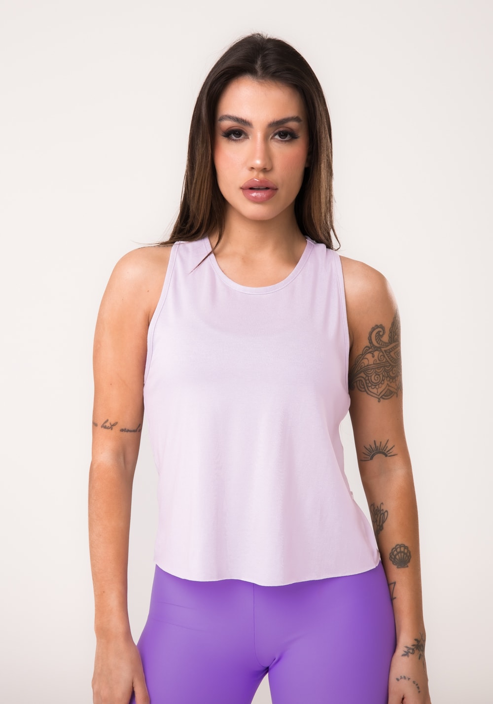 Cropped feminino lilás aura