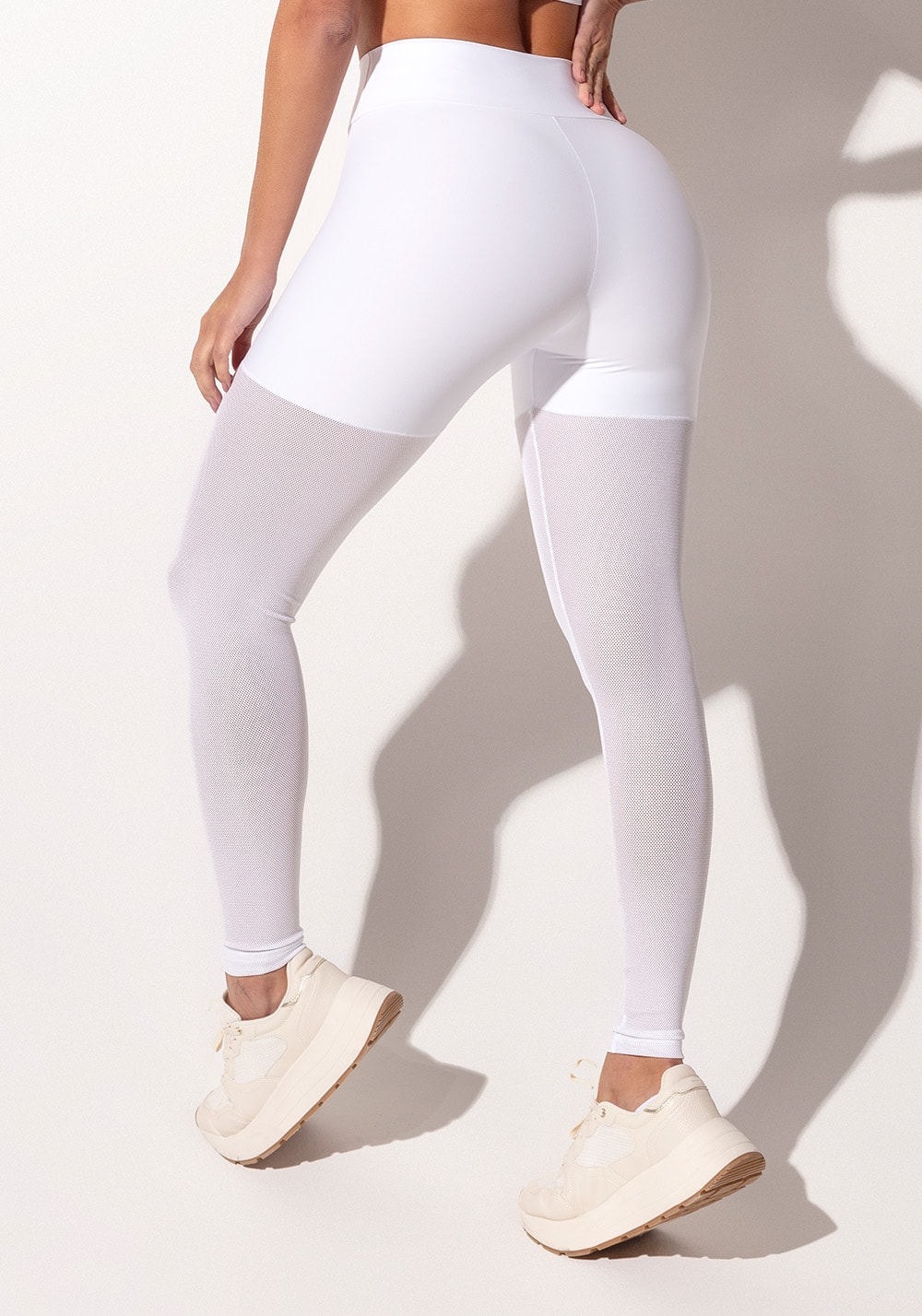 Legging Branca Calça Legging De Algodão Legging Fitness Calça De