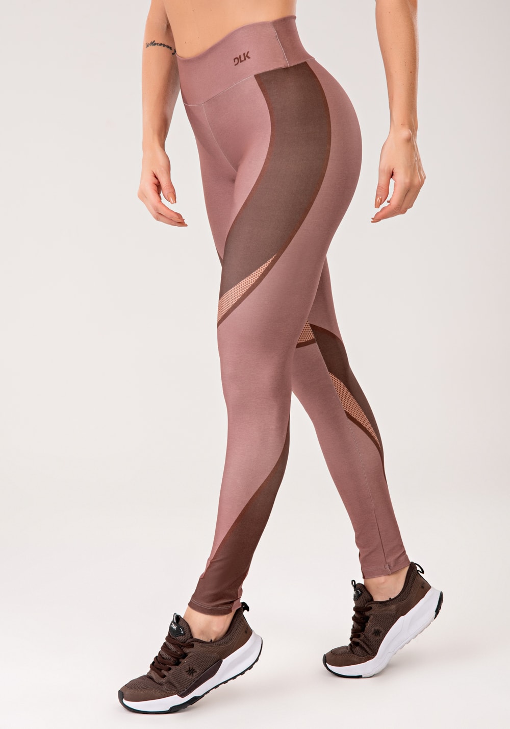Legging fitness feminina estampada belive marrom printed mousse