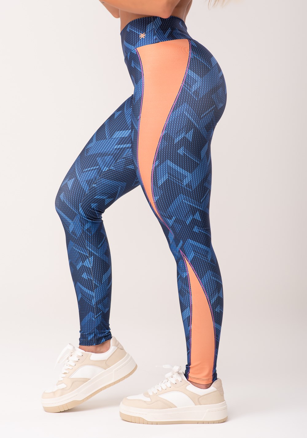Legging fitness feminina estampada brave azul printed