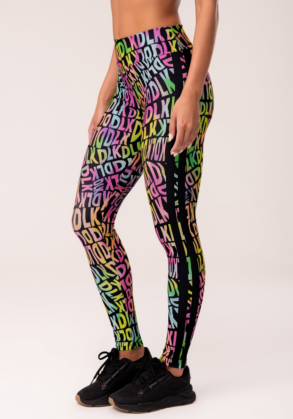 Legging fitness feminina estampada neon utopia printed