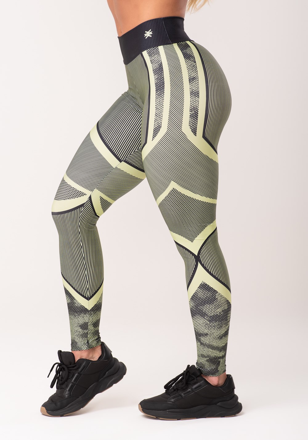 Legging fitness feminina estampada strong verde printed