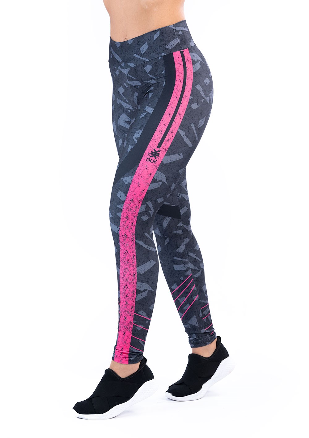 Legging fitness feminina new printed estampada abstrato pink