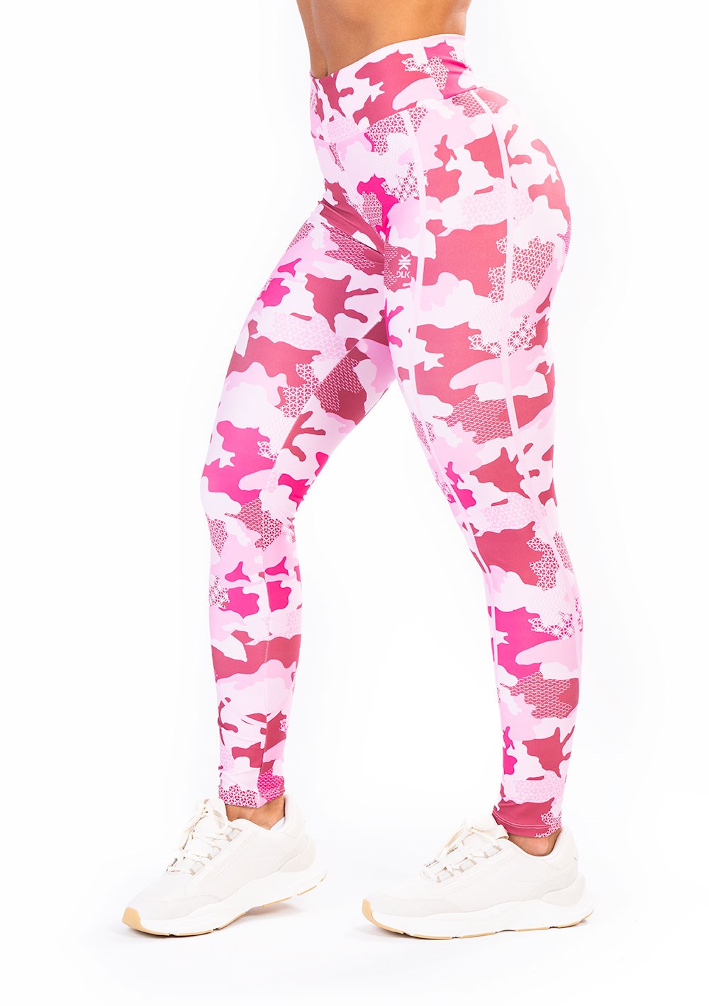 Legging fitness feminina new printed estampada camuflado rosa