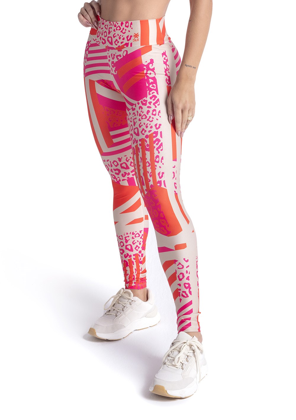 Legging fitness feminina new printed estampada skin pink