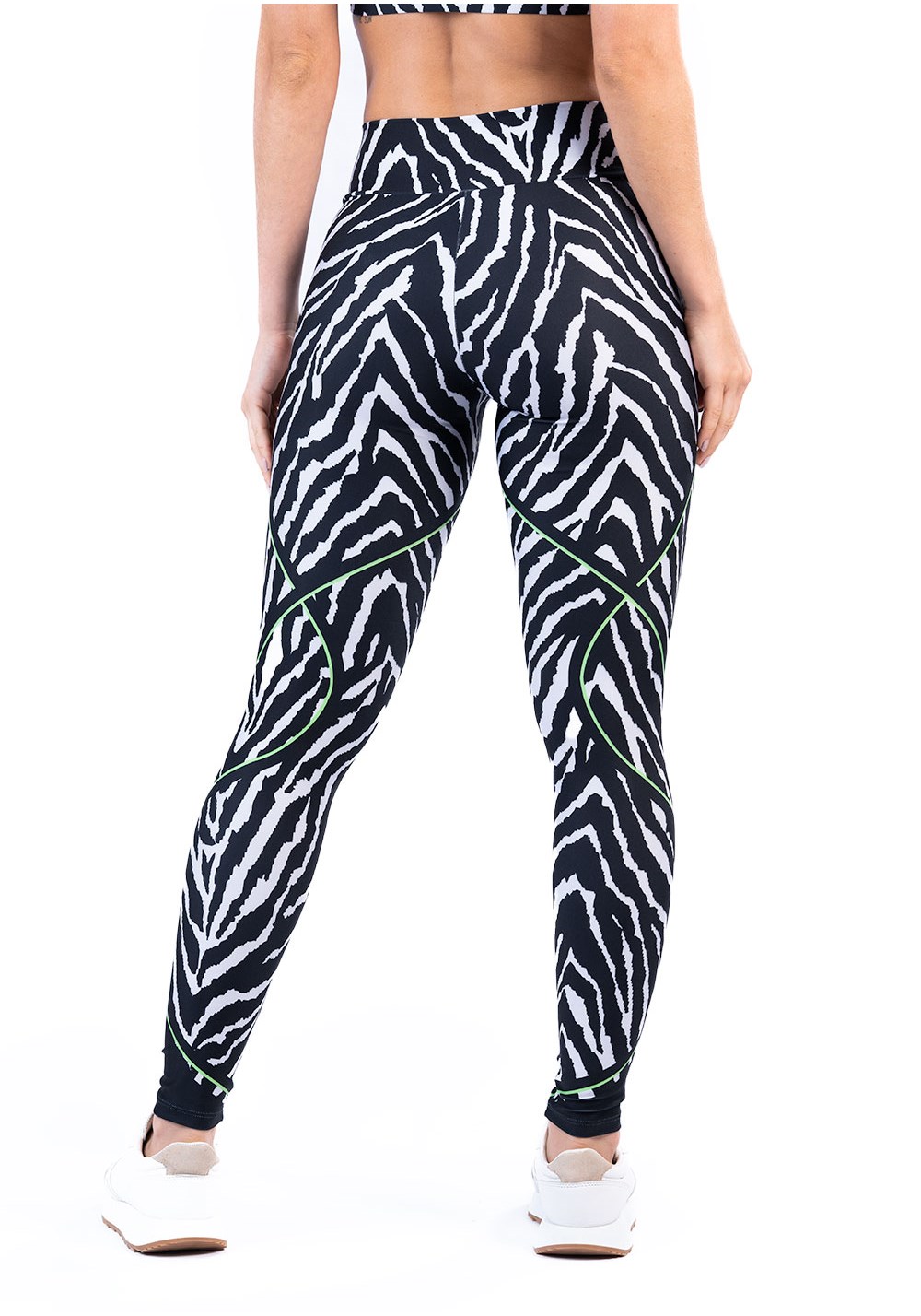Leggings sem costura padrão Nvgtn Zebra para mulheres, calças