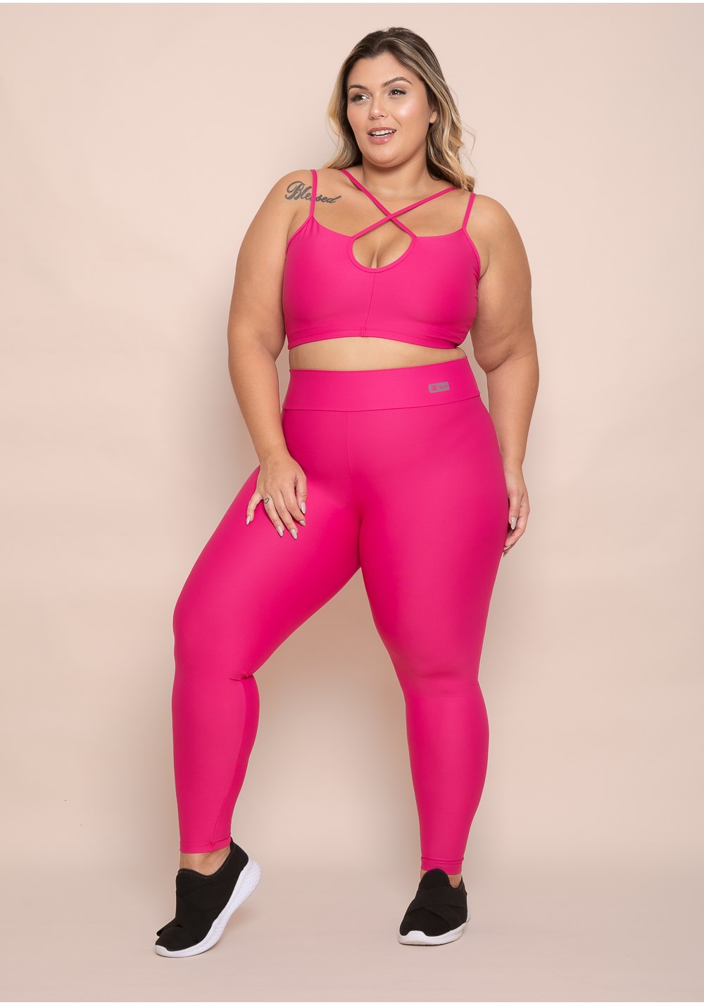 Top Fitness Bubble Alça Com Recorte No Bojo Pink Tops WarFit: A