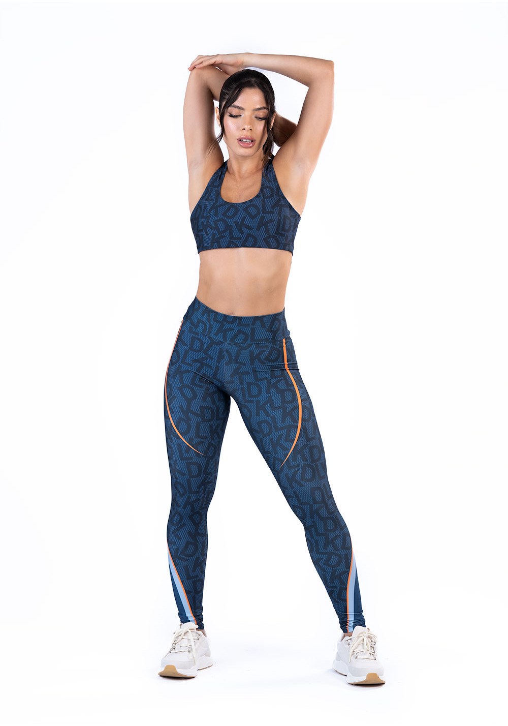 Legging fitness feminino new printed estampada dlk soup azul