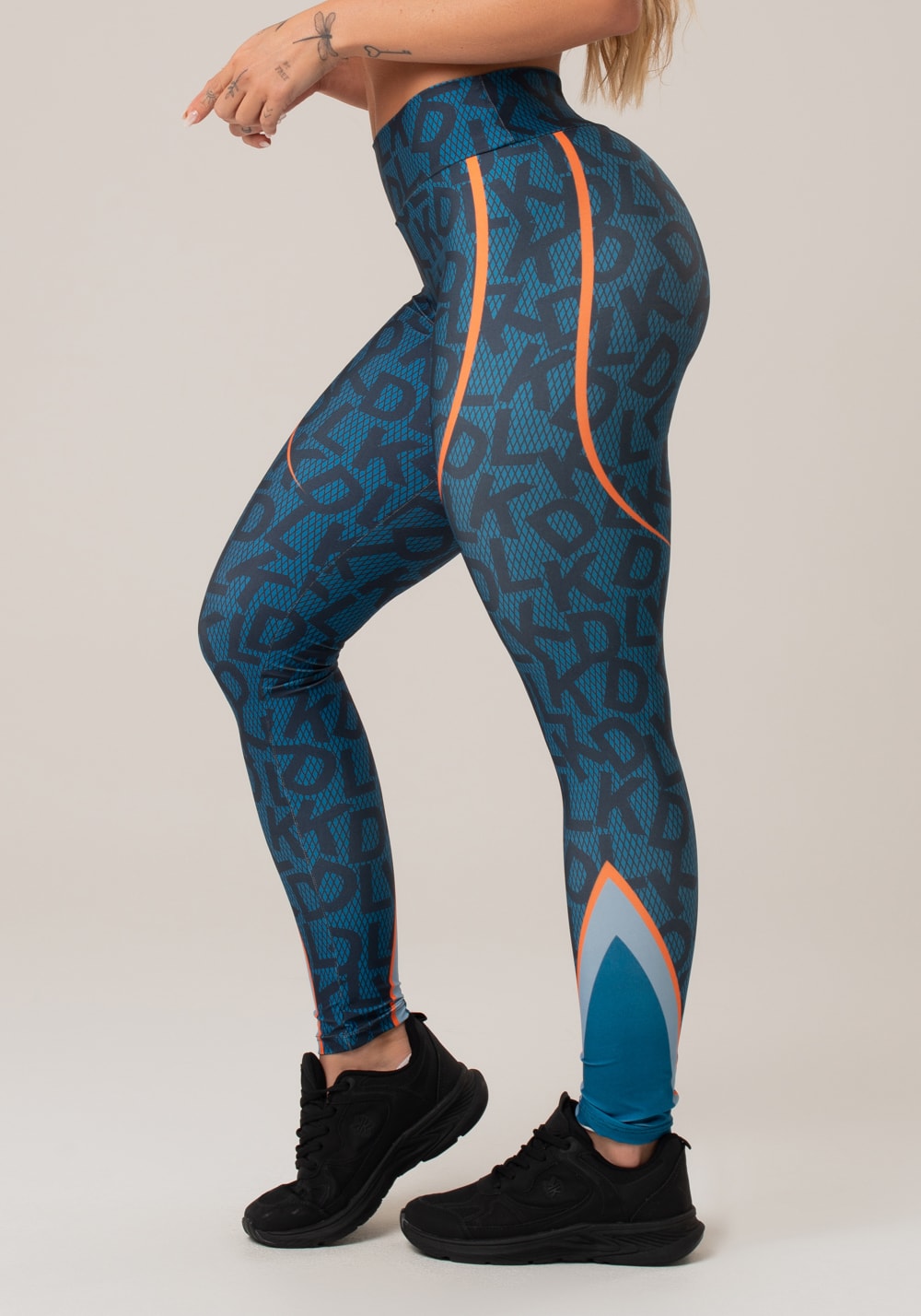 Legging fitness feminino new printed estampada soup azul dlk